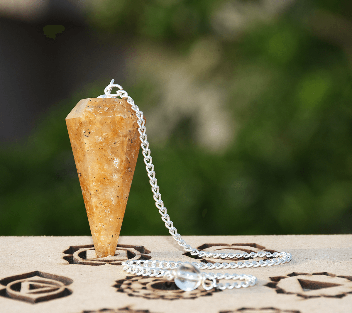 Natural Citrine Dowser Pendulum  Crystal Stone Dowser Pendulum Dowsing for Healing Gemstones (CITRINE DOWSER)