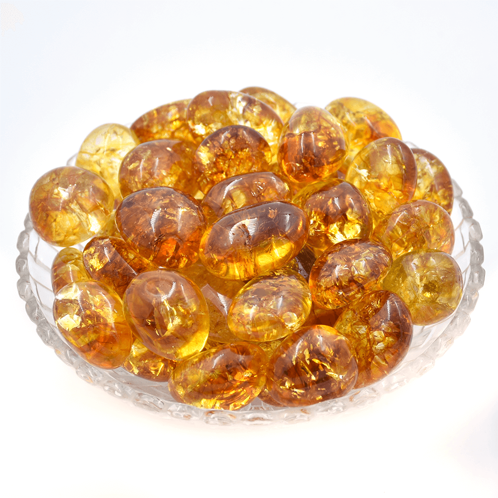 Citrine Tumbles Natural Original Gemstones  Regular Angular Crystal Pebbles