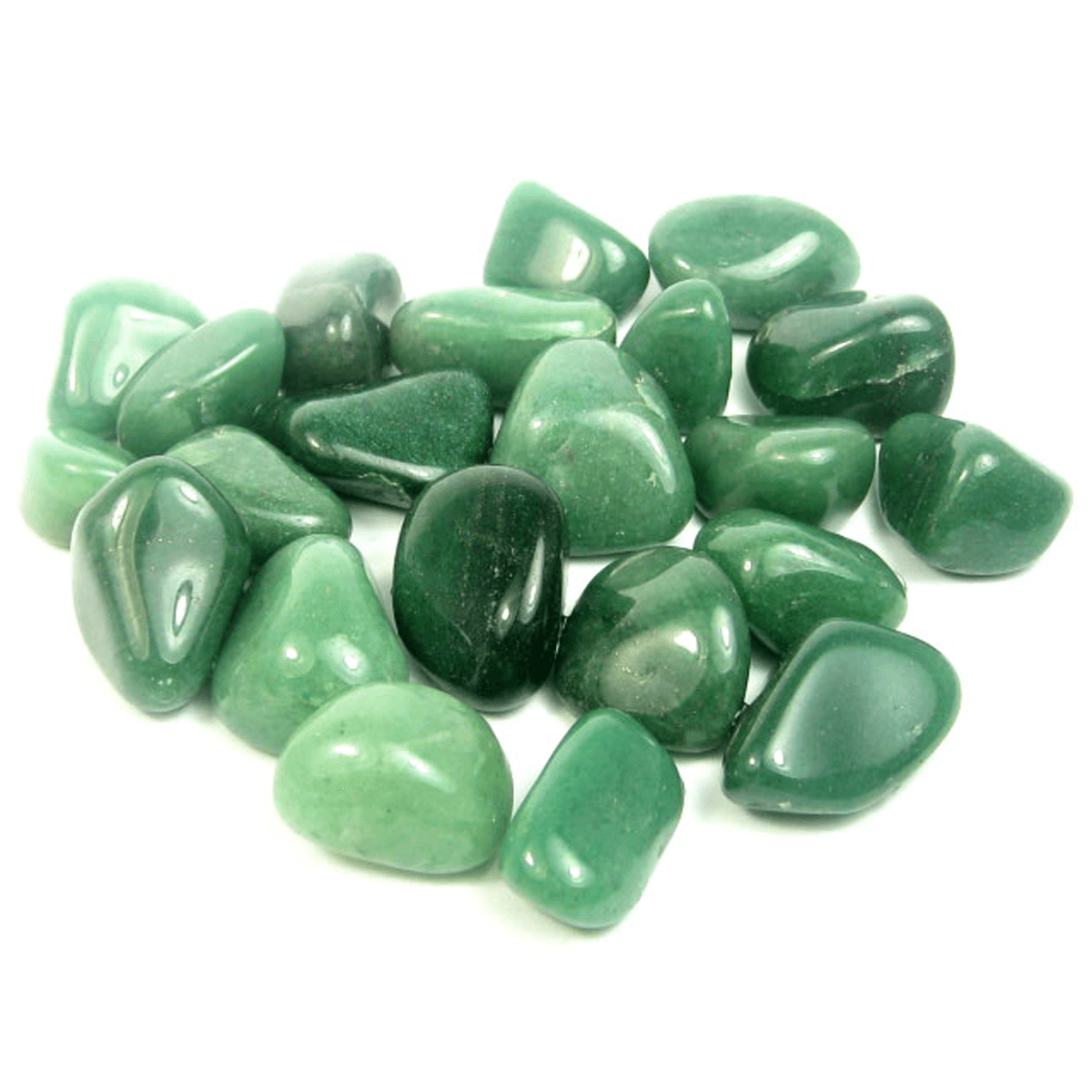 Green Aventurine Tumbled Pebbles Basket Reiki Healing Crystals Decorative Showpiece - 10 cm  (Stone, Green)