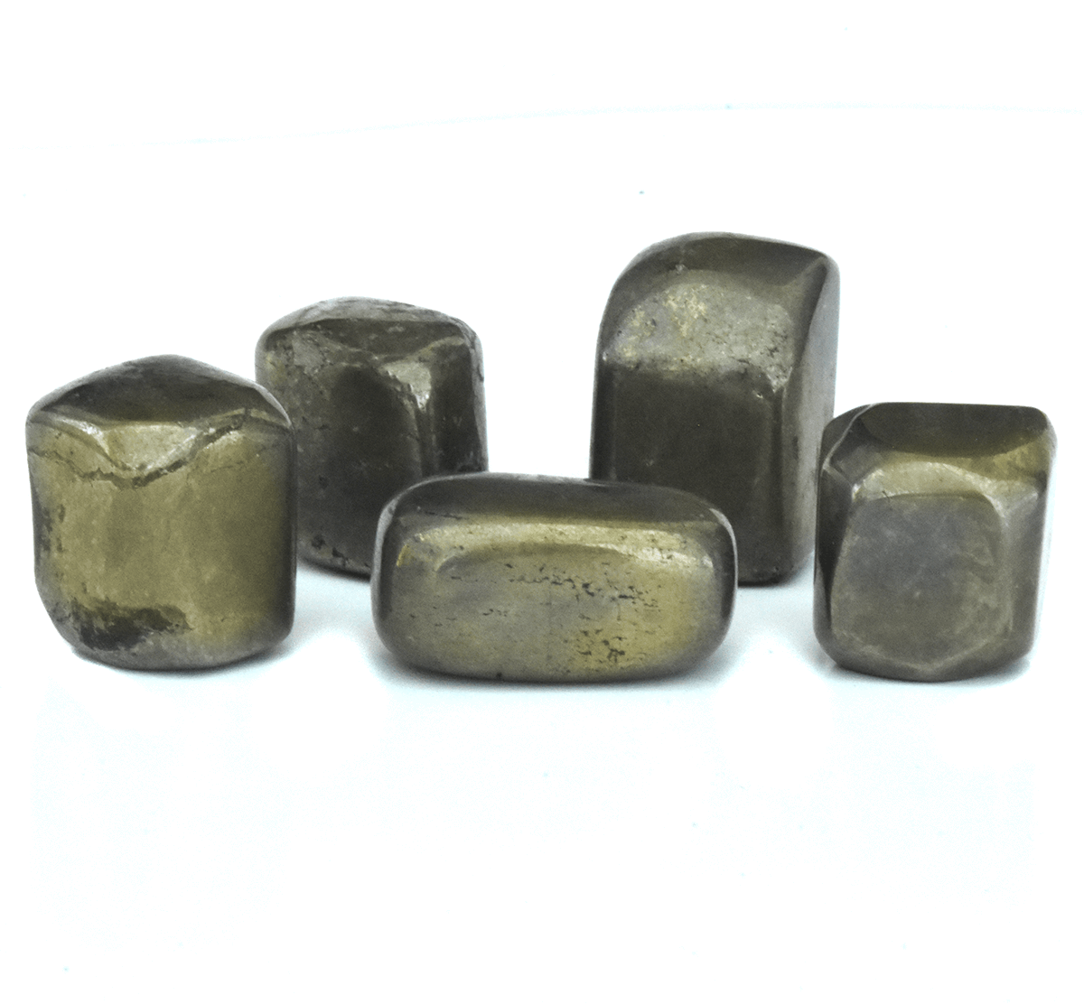 Golden Pyrite Healing Crystal Tumble Stones (5 piece)
