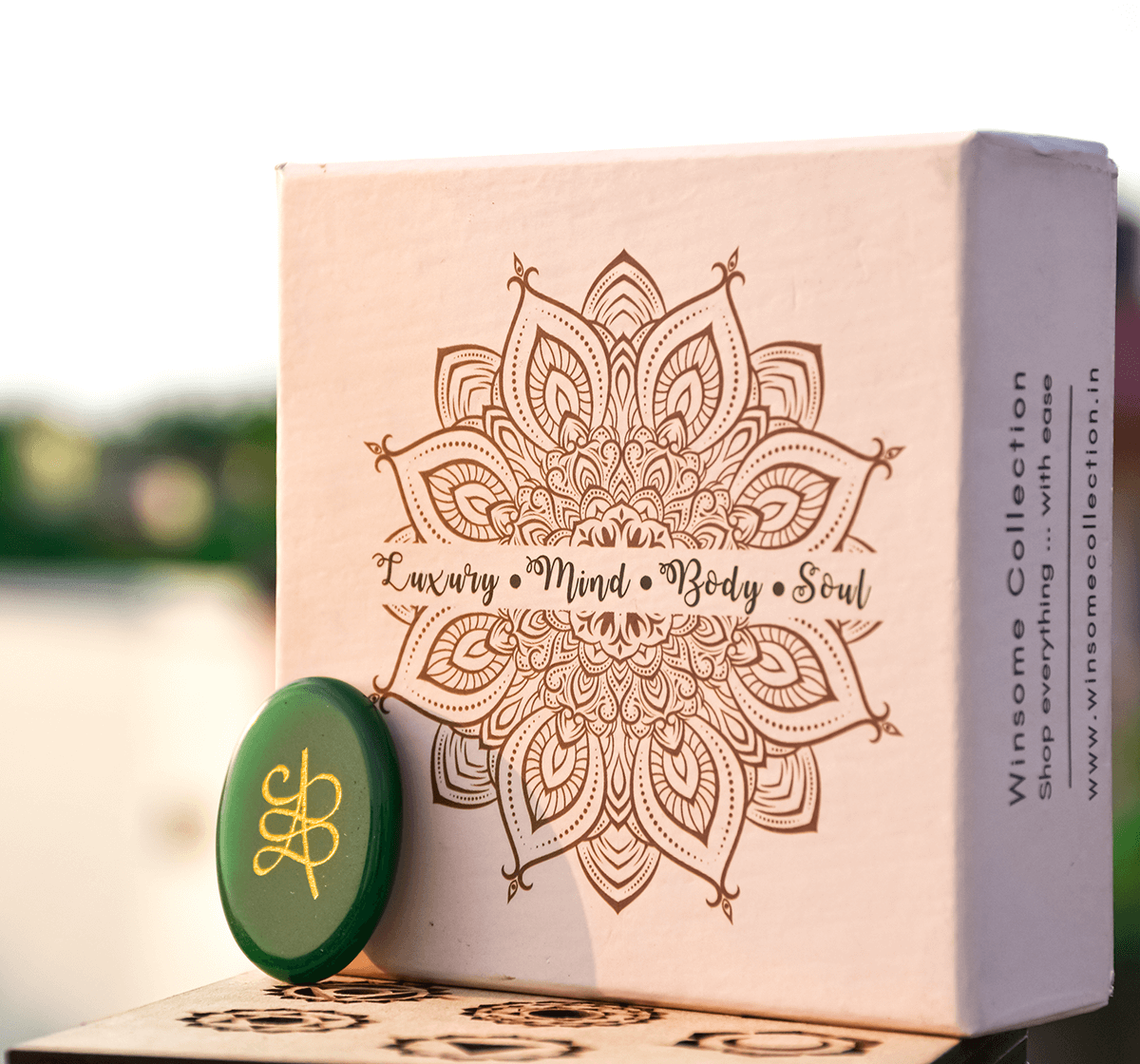 Green Jade crystal ,Switch Word & Zibu Symbol 808520741 (4 cm Crystal, Dark Green) Pack of 3