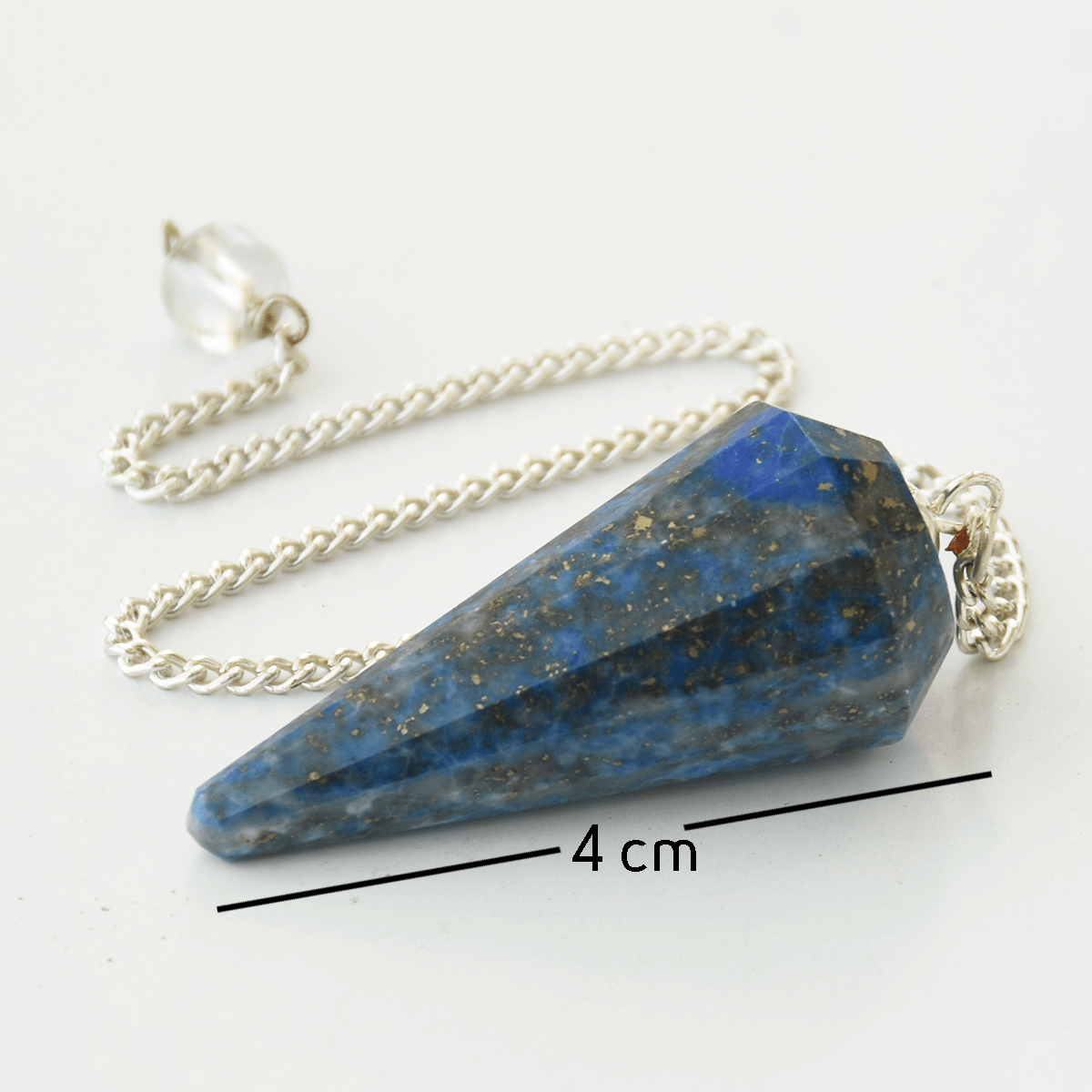 Lapis Lazuli Douser Pendulum with Chain for Check of Speech Issue, Reiki Healing for Stammering, Clear voice, Throat chakra, Communication and other Guidance.