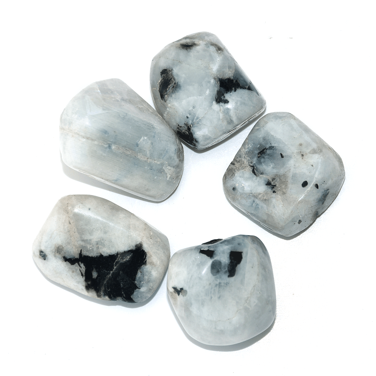 Moonstone Crystal Tumble Stones for Reiki Healing | Pebble Stones | Pack of 5  |