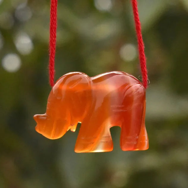 Red Sulamani crystal Elephant