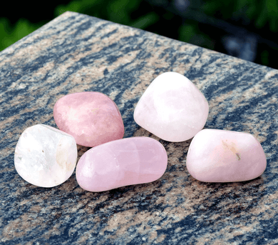 Rose Quartz Pink Tumble Natural Crystal Vastu Feng Shui (5 pcs