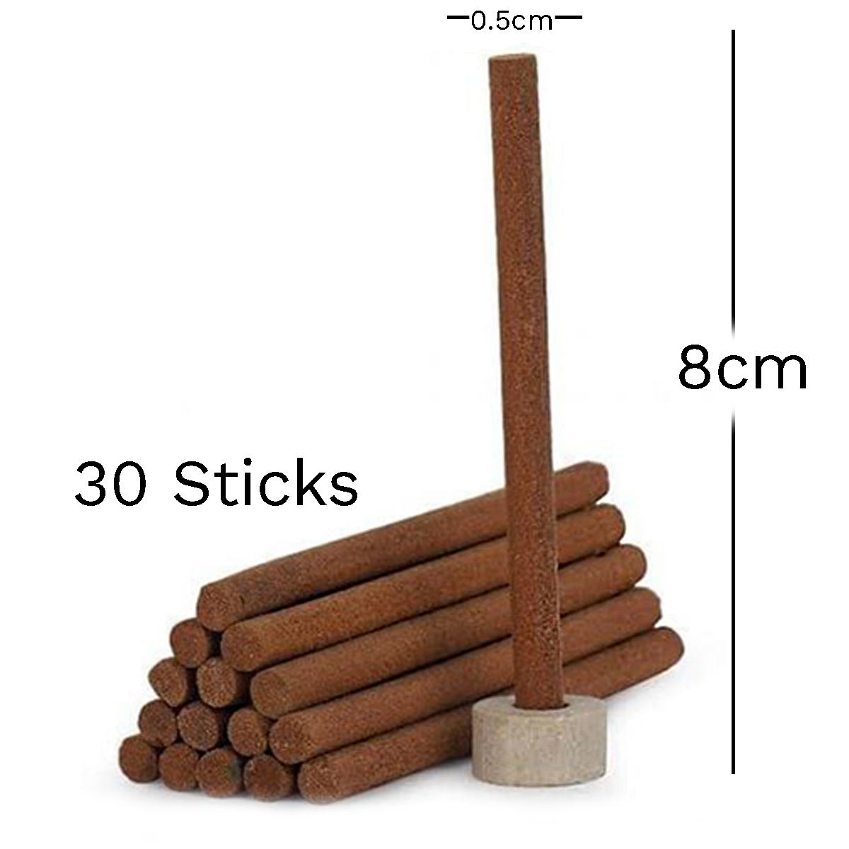 Loban Sticks (Euro 24) Made of Afghani Loban & 23 Natural Herbs Powder, (Lab Certified No Chemical No Artificial Fragrance and no Bamboo Stick or baans) 30 Sticks Pack