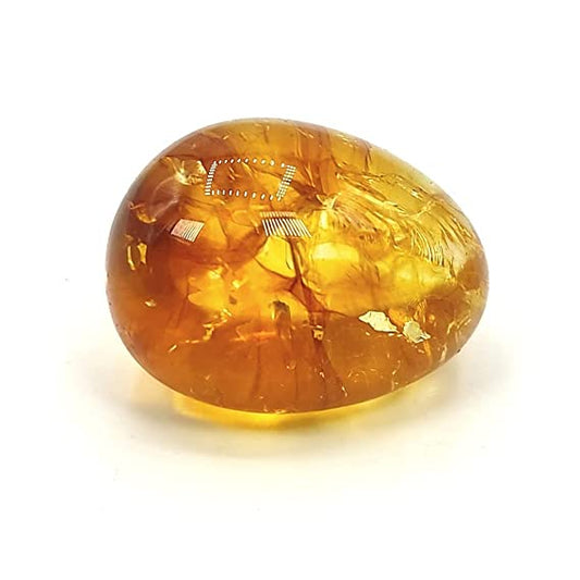 Citrine Pocket Stone for Abundance, Wealth Luck, Success, Prosperity (1pc, Jute Bag)