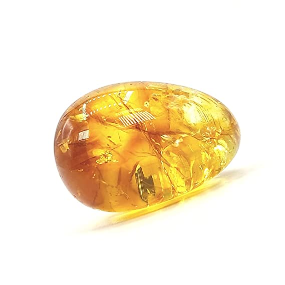 Citrine Pocket Stone for Abundance, Wealth Luck, Success, Prosperity (1pc, Jute Bag)
