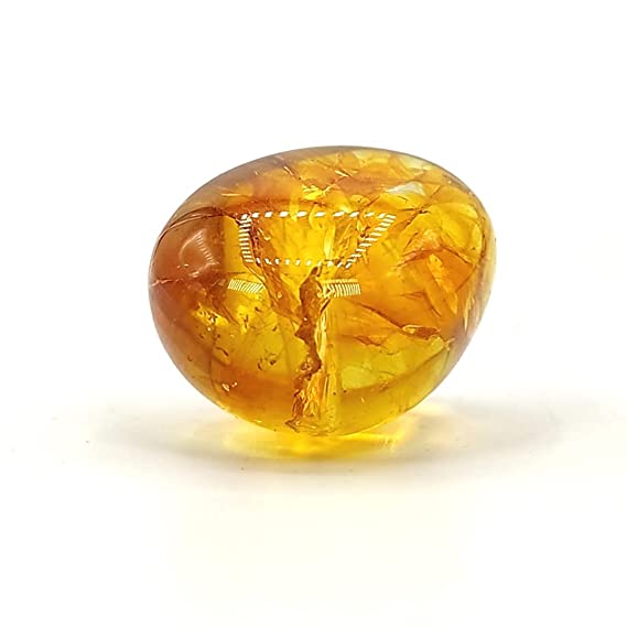 Citrine Pocket Stone for Abundance, Wealth Luck, Success, Prosperity (1pc, Jute Bag)