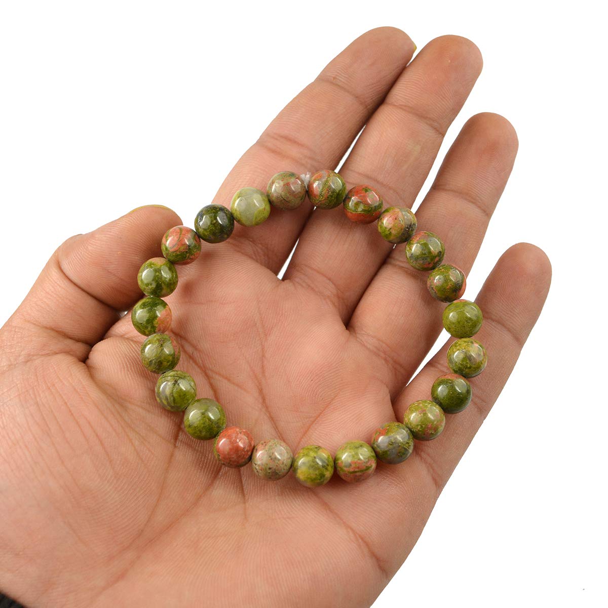 Unakite Unisex Natural Crystal Stone Bracelet