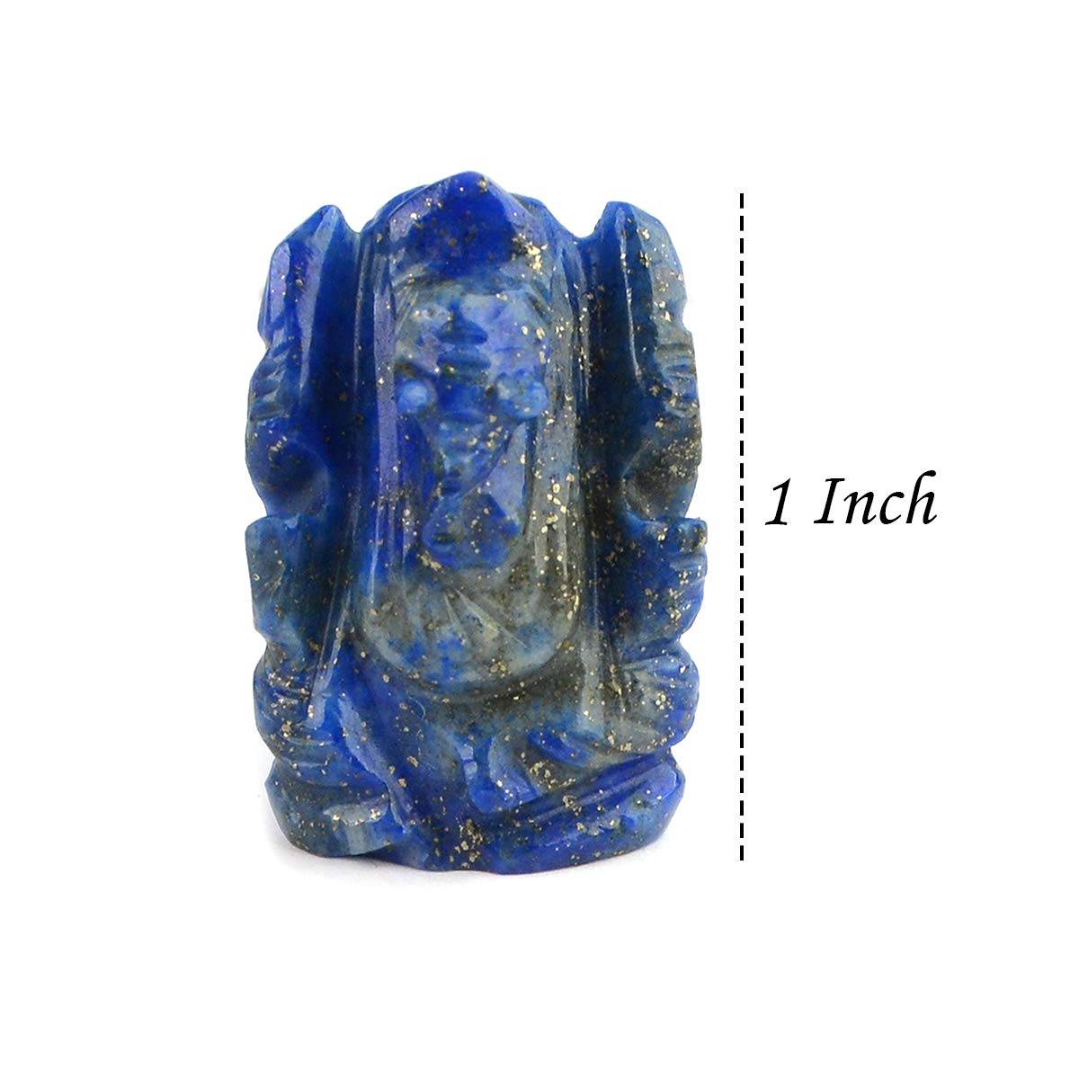Natural Lapis Lazuli Ganesha Idol, Crystal Ganesha Idol for Car Dashboard 1 Inch Approx (Color : Blue)