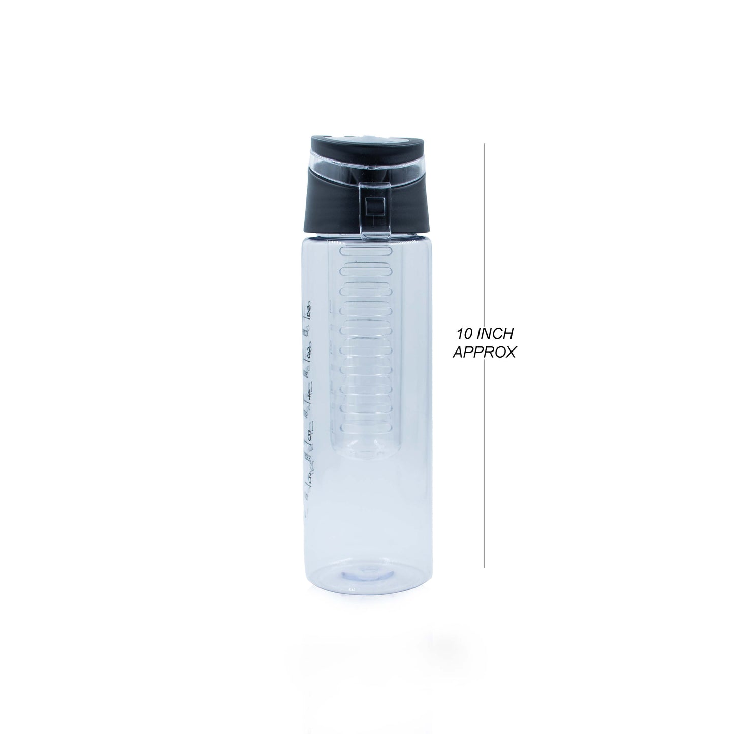 Plastic Water Bottle | Capacity: 800 ml | Color: Black | Pack of 2 | Stone : Citrin | Yellow |