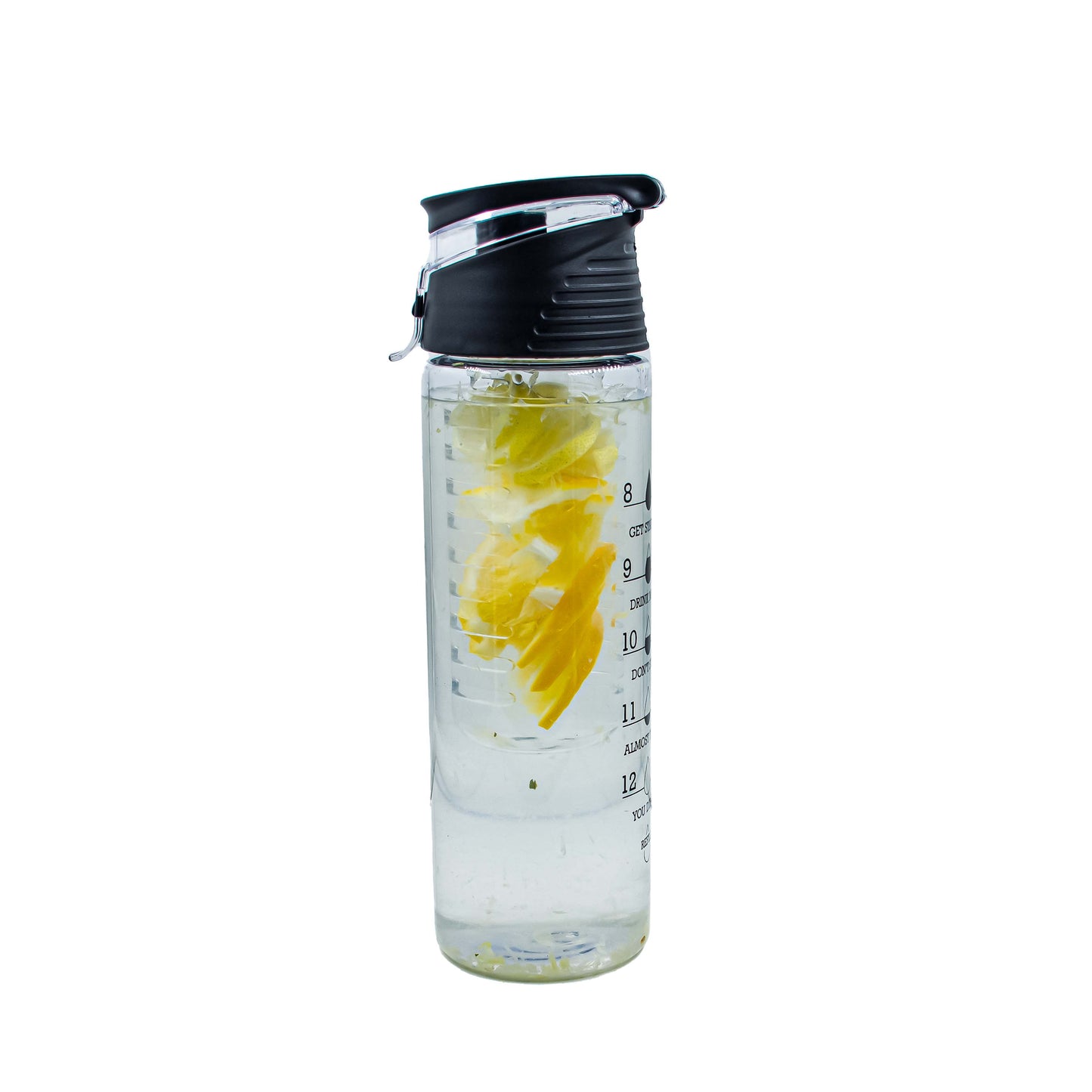 Plastic Water Bottle | Capacity: 800 ml | Color: Black | Pack of 2 | Stone : Citrin | Yellow |