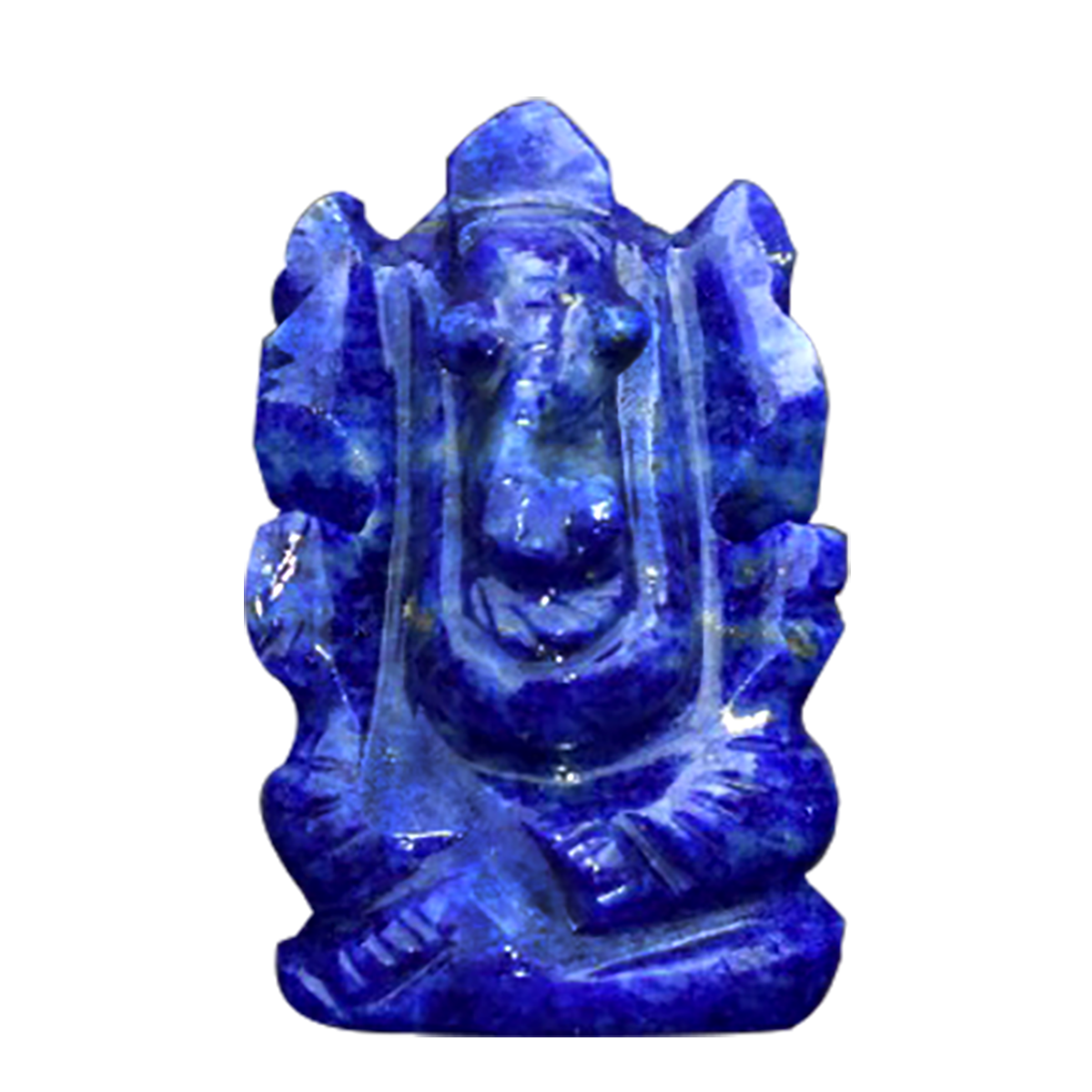 Natural Lapis Lazuli Ganesha Idol, Crystal Ganesha Idol for Car Dashboard 1 Inch Approx (Color : Blue)
