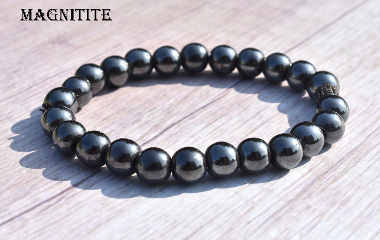 Magnetite Crystal Stone Bracelet for Grounding