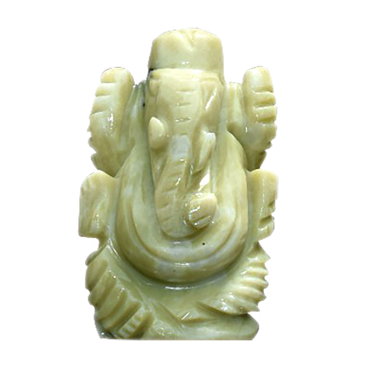 Handmade Showpieces Figurine Serpentine Stone Religious Idol Ganesha